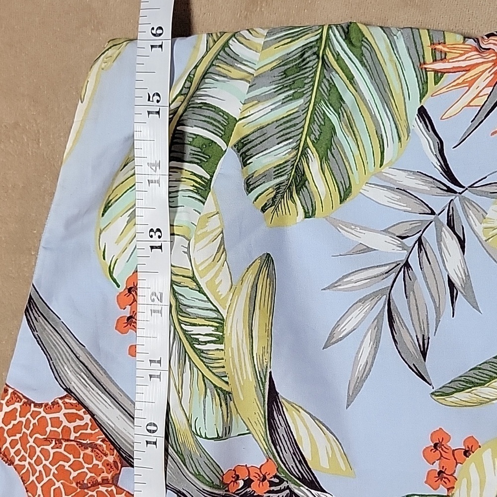 Ann Taylor Blue Jungle Floral Monkey Toga Dress Size 4 EUC - Picture 9 of 12